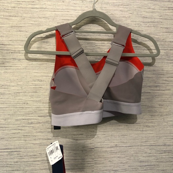 Reebok Women's Puremove+ High Impact Sports Bra, Grey & Orange Large - Picture 8 of 9